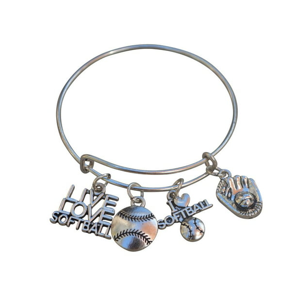 Softball Jewelry Adorable softball Mom bracelet Softball Mom Bracelet